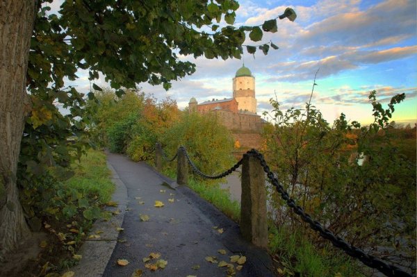 Выборг осенью башня