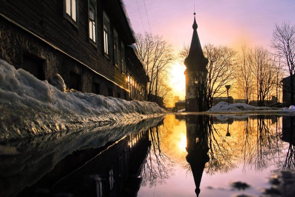 Набережная зима Выборг