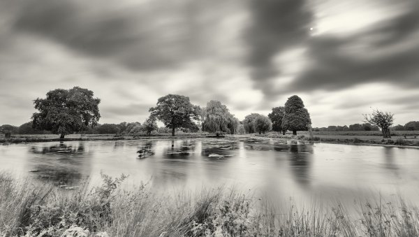 Черно белый пейзаж