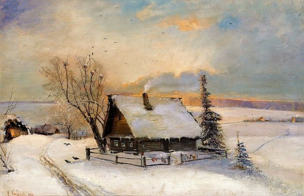 Саврасов зимний пейзаж Москва 1873