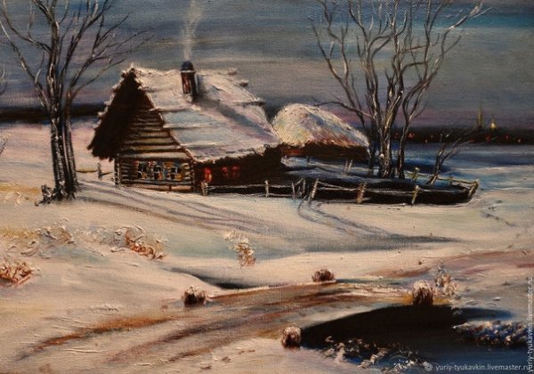 Саврасов зимний пейзаж картина