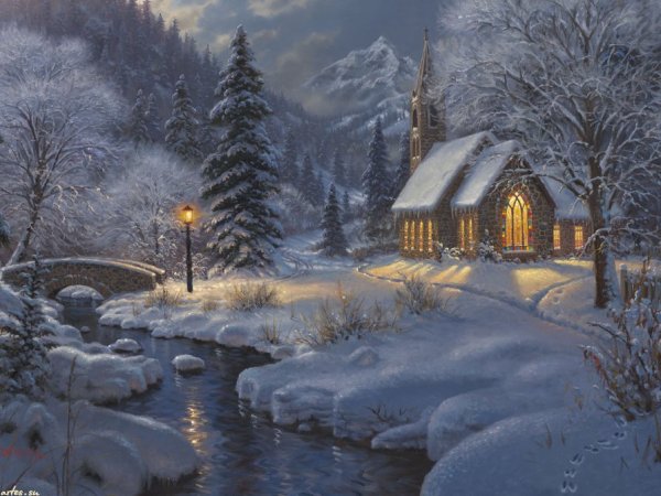 Mark Keathley зима картины