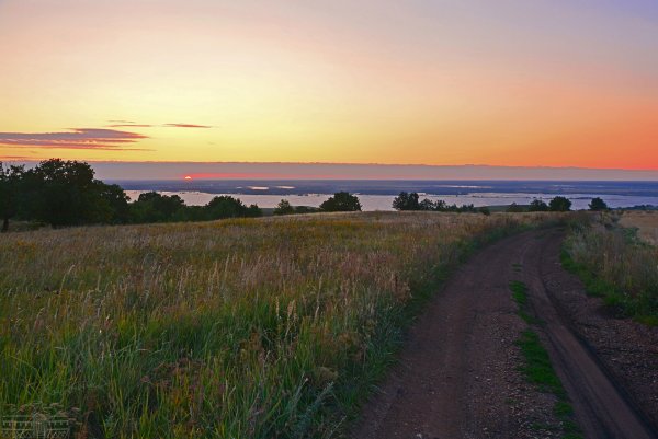 Рассвет над Волгой Самарская лука
