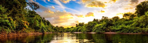 Река Амазонка закат берег