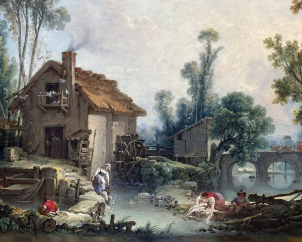 Франсуа Буше пейзаж с прудом