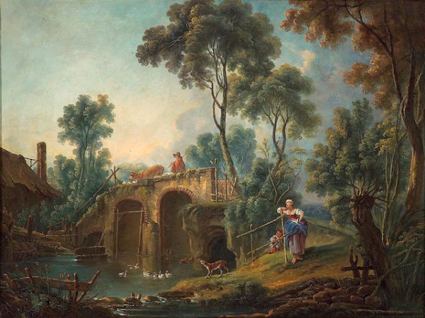 Франсуа Буше водяная мельница