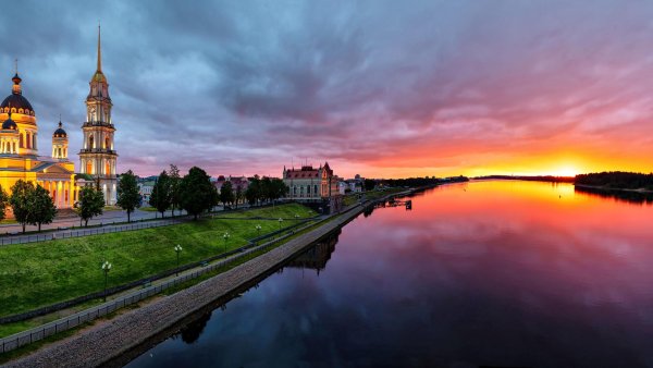 Река Волга Рыбинск