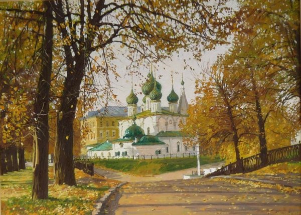 Храмы Ярославля живопись масло