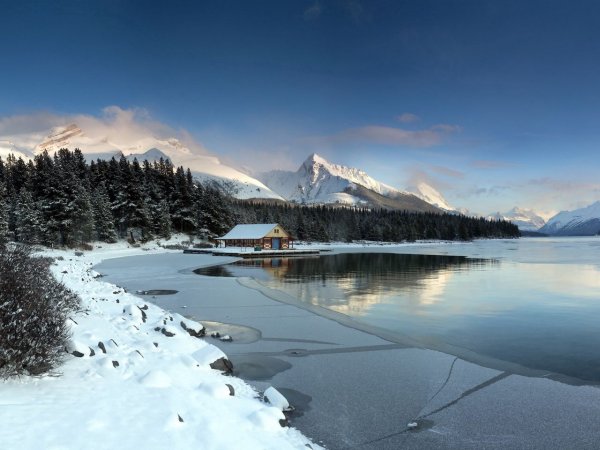 Штат Монтана природа зимой