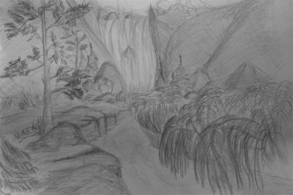 Горы карандашом