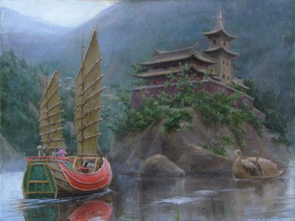 Китайские джонки в живописи