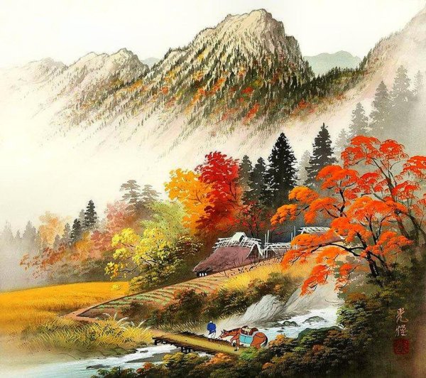 Японский художник Коукей Кодзима Япония живопись