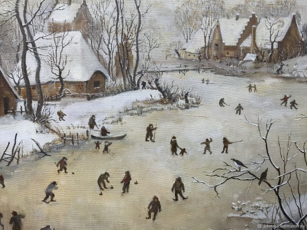 Питер брейгель старший. "Пейзаж с конькобежцами и ловушкой для птиц"