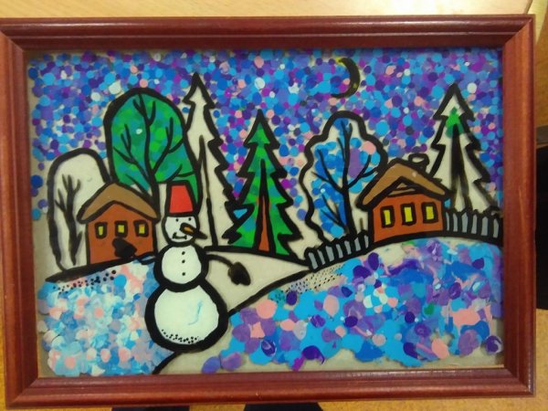 Витраж пластилином