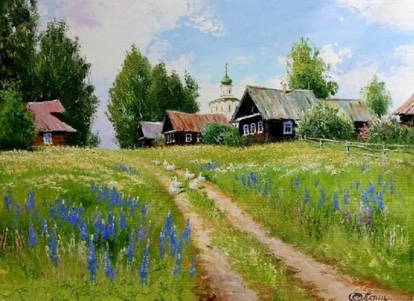 Художник Олег Пятин картины лето