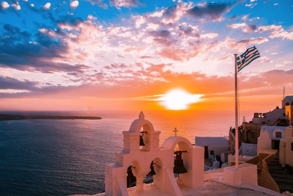 Деревня Санторини, Крит, Греция