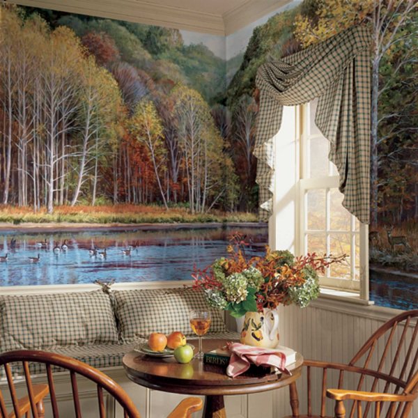 Фрески в интерьере природа