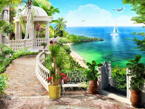 Фрески на стену расширяющие пространство