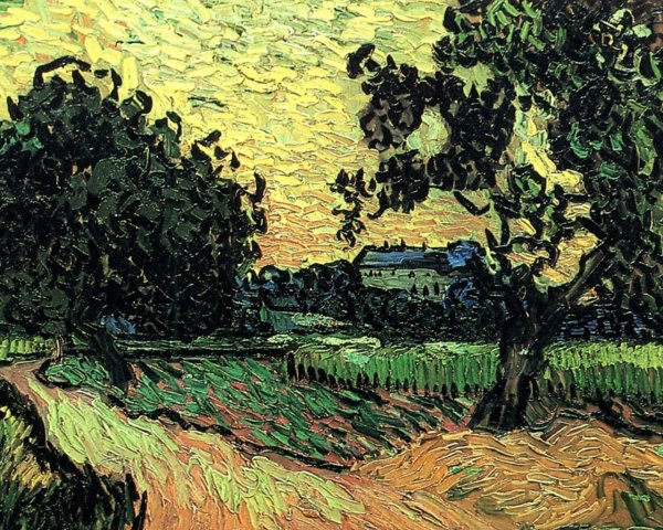 Van Gogh Farmhouse in a Wheat field
