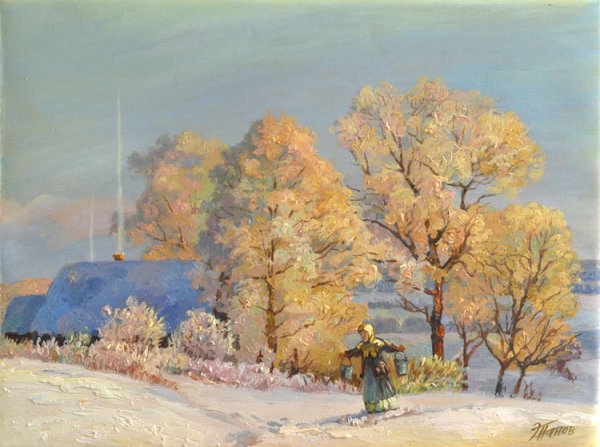 Художник Эдуард Панов зимний пейзаж