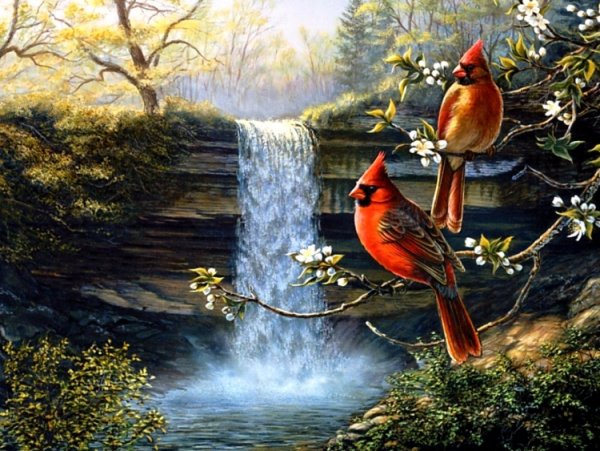 Алмазная мозаика 5d водопад