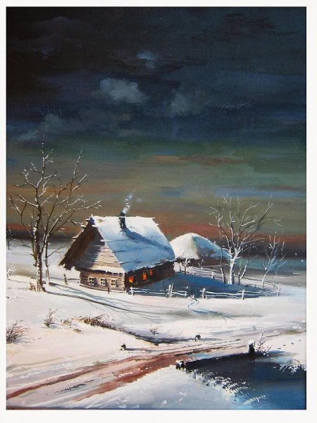 Саврасов Хижина в зимнем лесу 1888