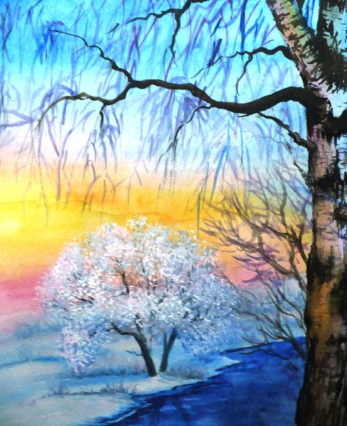 Зимний пейзаж легкий