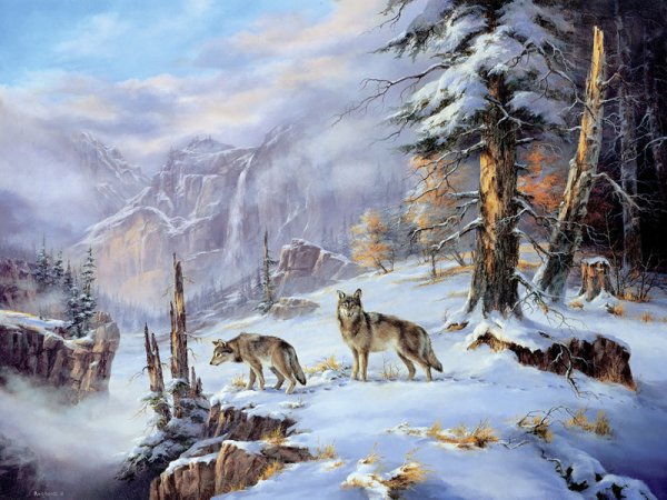 Волков зимний пейзаж