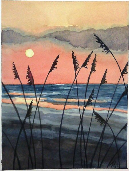 Пейзажи акварелью легкие