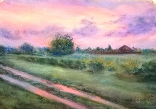 Пастель пейзажи природы