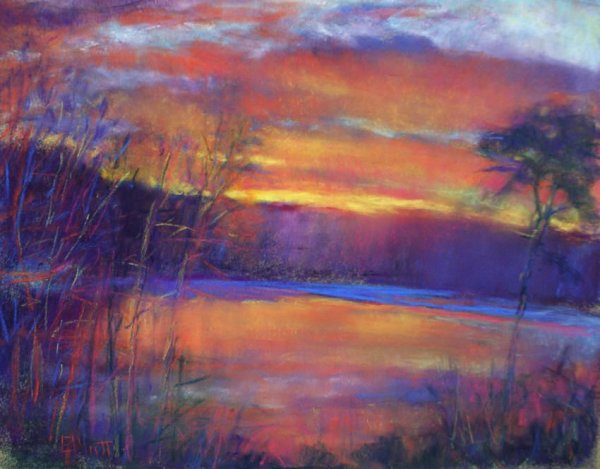 Картины масляной пастелью Джон Эллиот.