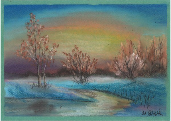 Пейзаж для рисования пастелью