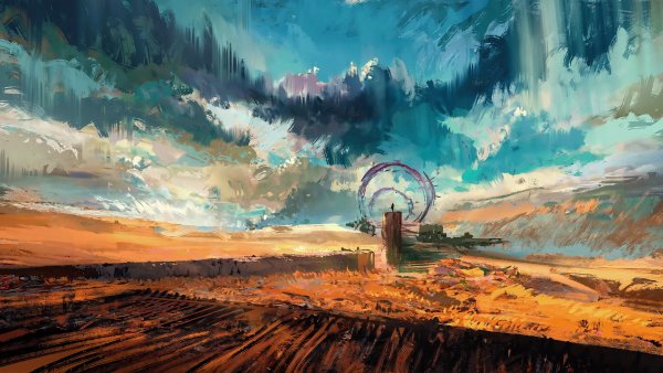 Геншин концепт арт ландшафт