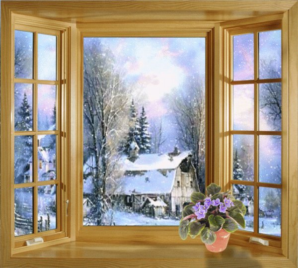 Зима за окном