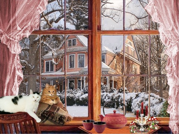 Зимний пейзаж из окна