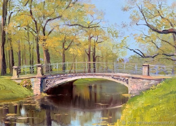 Т. Руссо. "Пейзаж с мостиком"