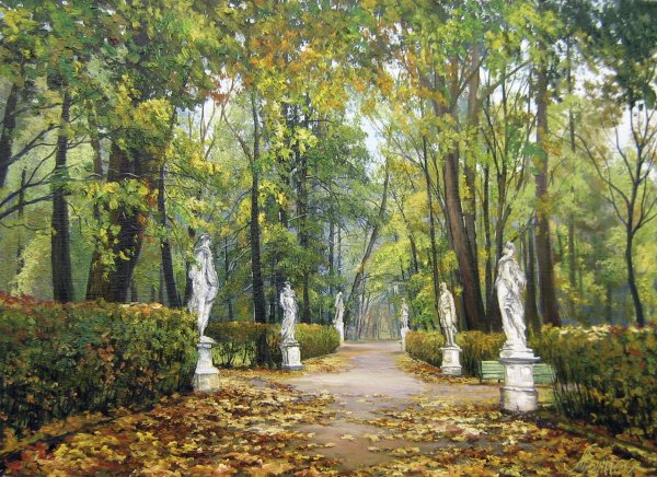 Шишкин аллея летнего сада в Петербурге