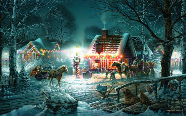 Картины художника Terry Redlin Рождество