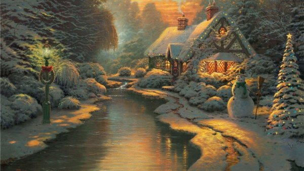 Thomas Kinkade Рождественские домики