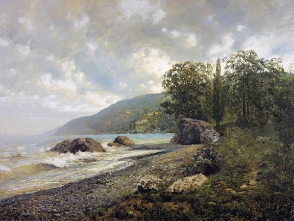 Исаак Ильич Левитан осенний пейзаж с Церковью 1895