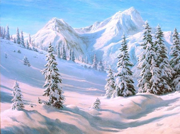 Художник Басов Сергей зимние пейзажи