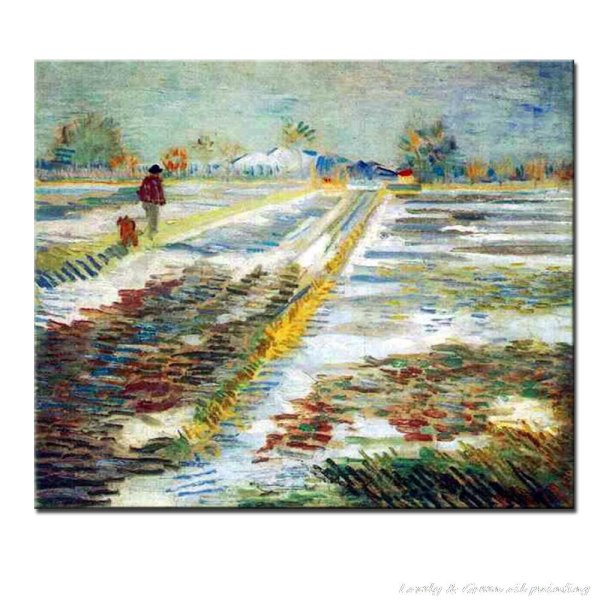 Винсент Ван Гог снежный пейзаж 1888 г