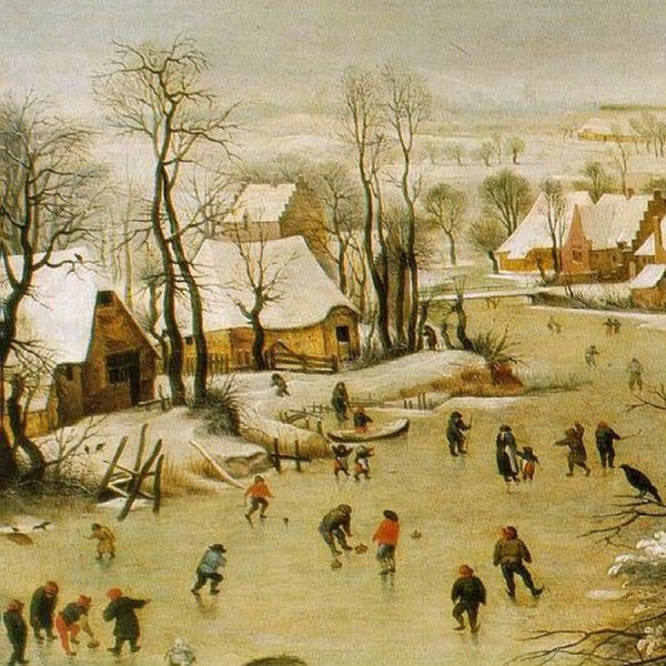 Брейгель младший зимний пейзаж