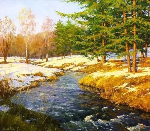 Дмитрий Лёвин картины Весна
