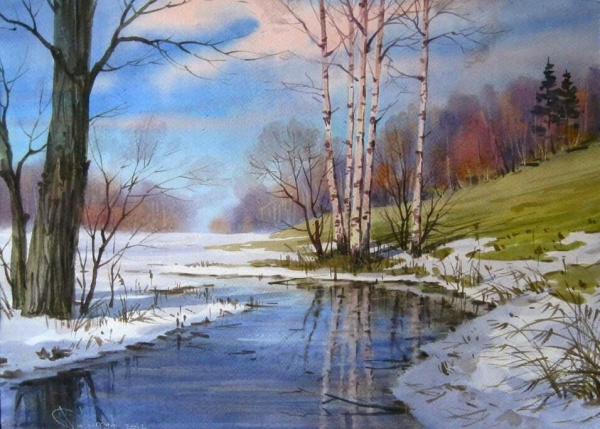 Илья Горгоц пейзаж Весна