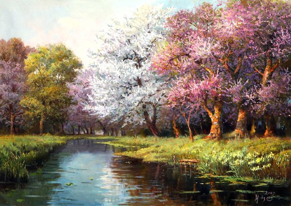 Весенний пейзаж живопись