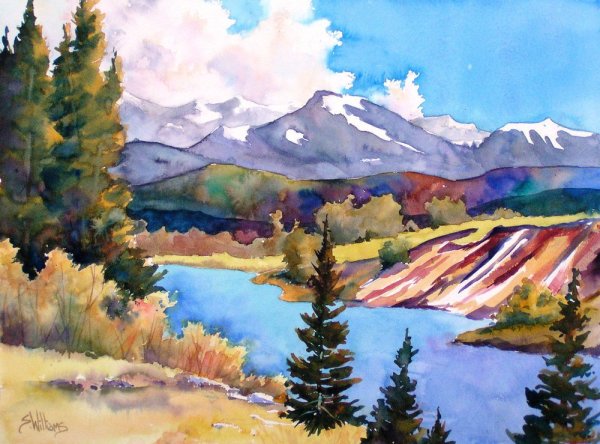 Пейзажи для рисования закат