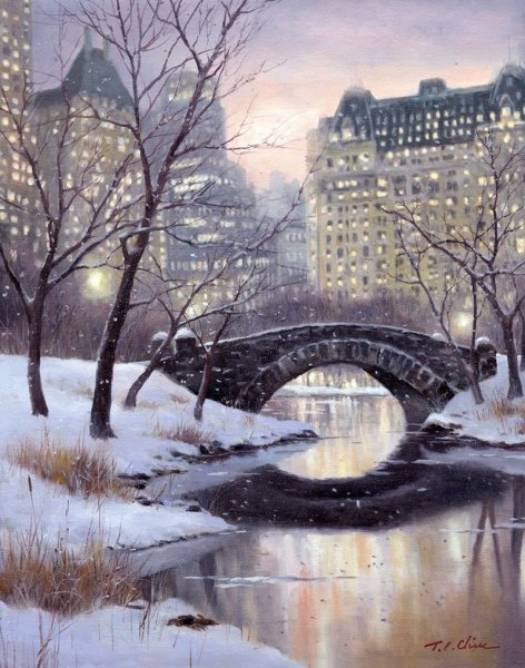 Александр Стародубов зимняя Москва живопись