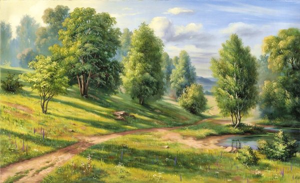 Художник с.Курицын родные просторы