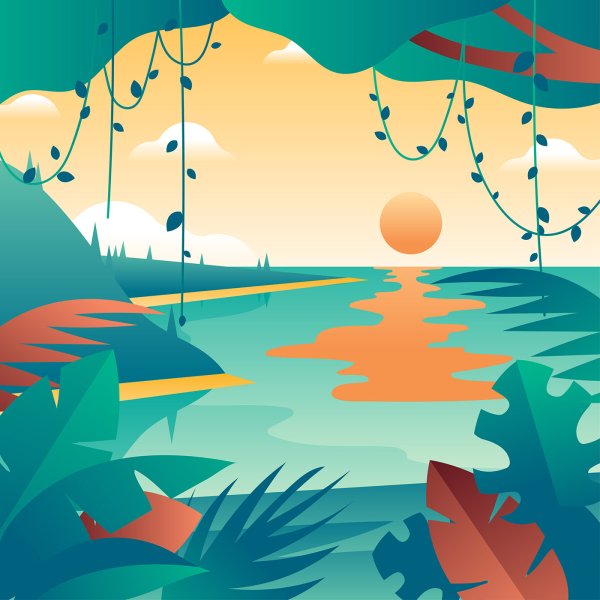 Векторная Графика пейзаж